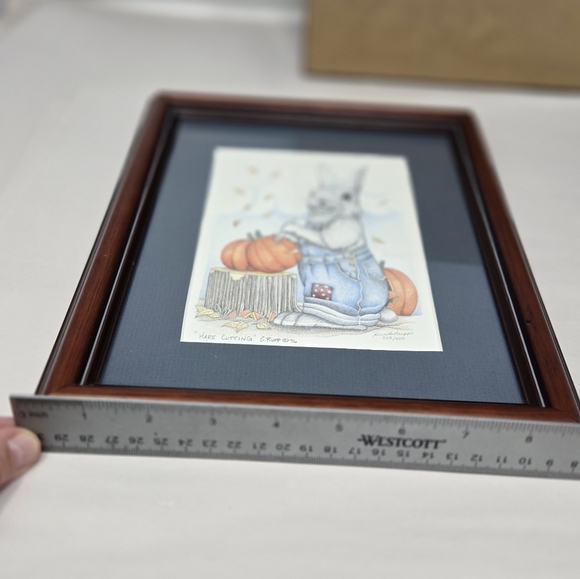 Vtg Sue Rupp Artwork Print Hare Cutting 96, Hare trimmer 98, Full Bodied Hare 97 - Picture 11 of 14